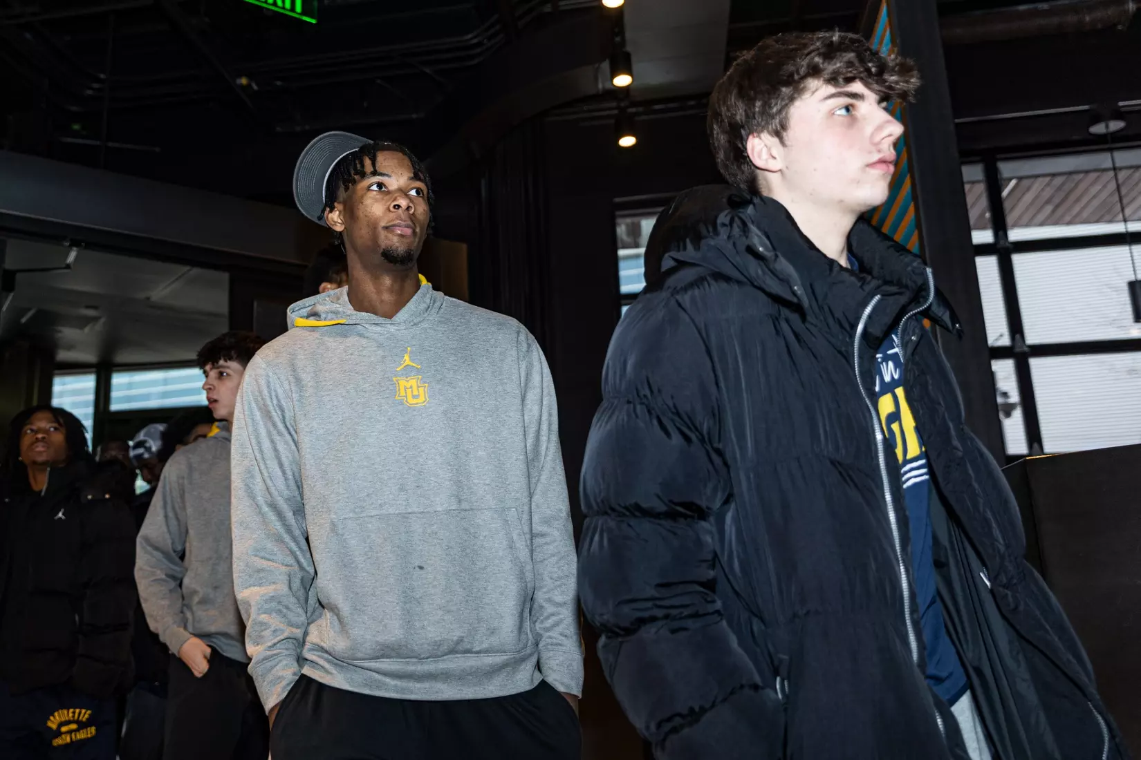Marquette Men's Basketball is picked #2 in the East Reigon while they watch the March Madness Selection Show at Mecca in Milwaukee, WI on Sunday March 12, 2023.