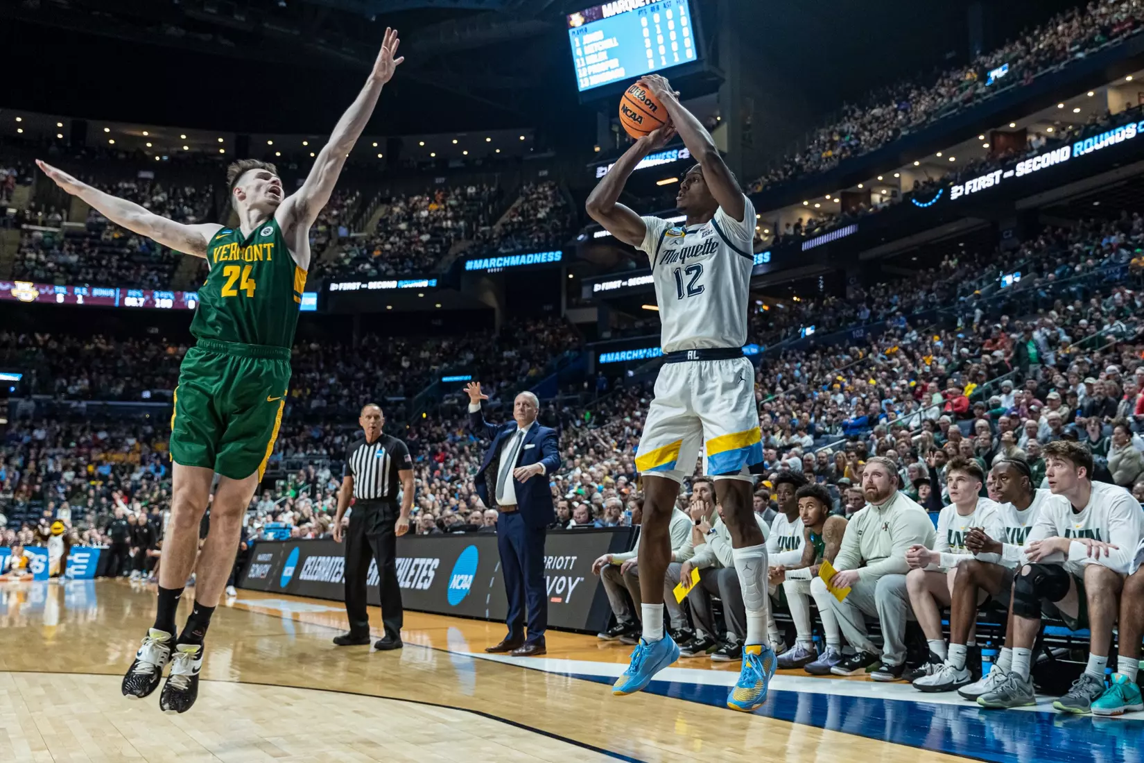 Marquette Men's Basketball defeats Vermont 78-61 at Nationwide Arena in the first round of March Madness in Columbus, Ohio on Friday March 17, 2023.