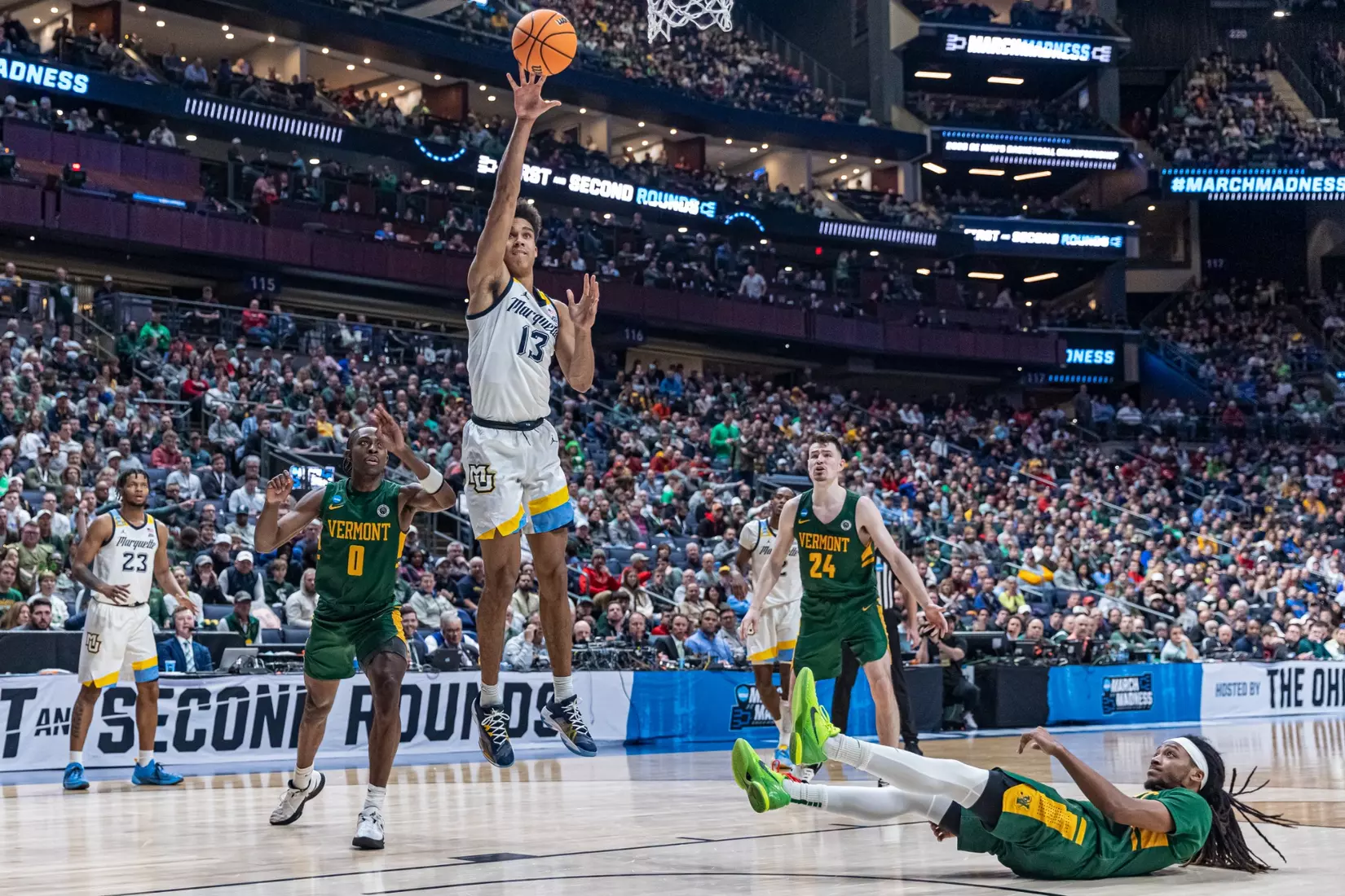 Marquette Men's Basketball defeats Vermont 78-61 at Nationwide Arena in the first round of March Madness in Columbus, Ohio on Friday March 17, 2023.