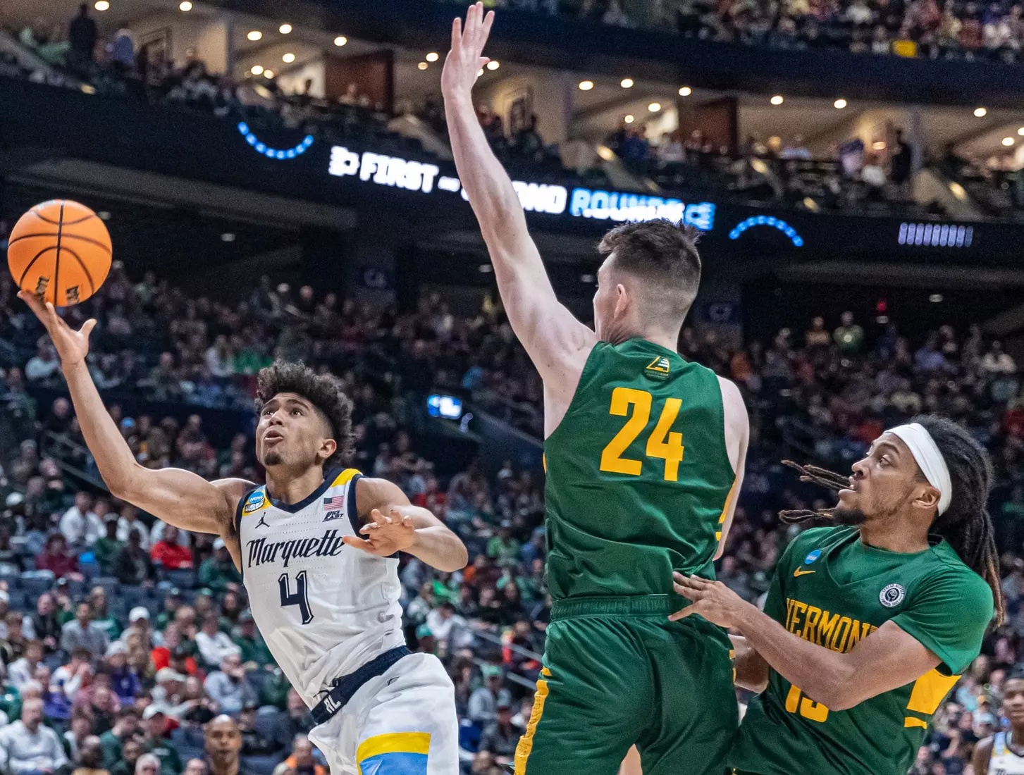 Marquette Men's Basketball defeats Vermont 78-61 at Nationwide Arena in the first round of March Madness in Columbus, Ohio on Friday March 17, 2023.