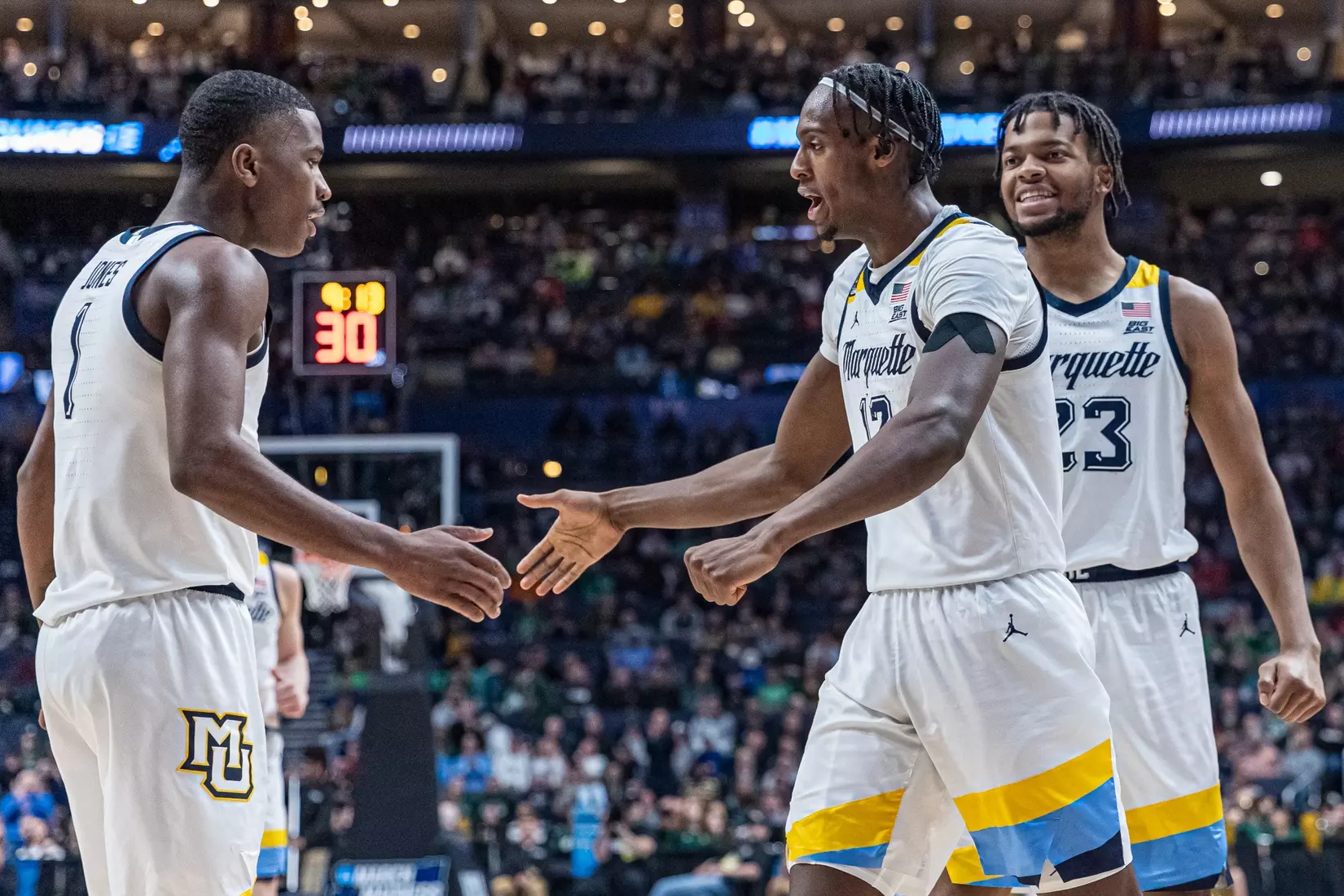 Marquette Men's Basketball defeats Vermont 78-61 at Nationwide Arena in the first round of March Madness in Columbus, Ohio on Friday March 17, 2023.