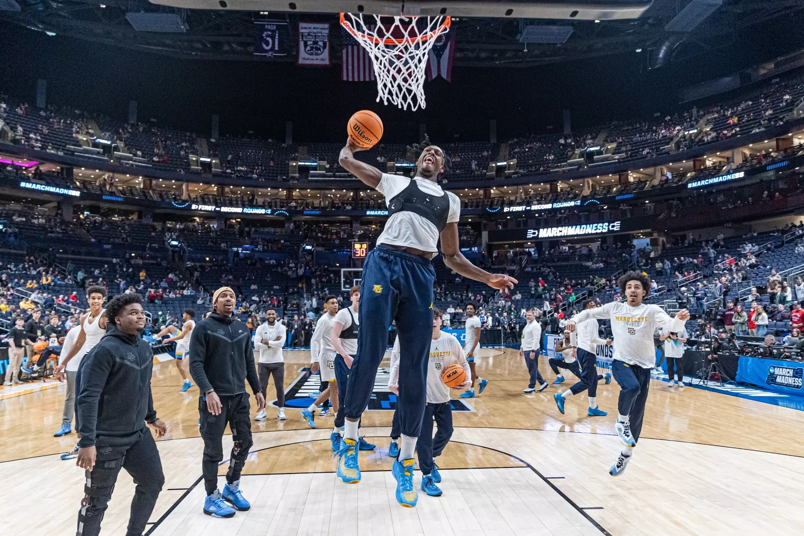 Marquette Men's Basketball falls to Michigan State 69-60 in the second round of March Madness at Nationwide Arena in Columbus, Ohio on Sunday March 19, 2023.