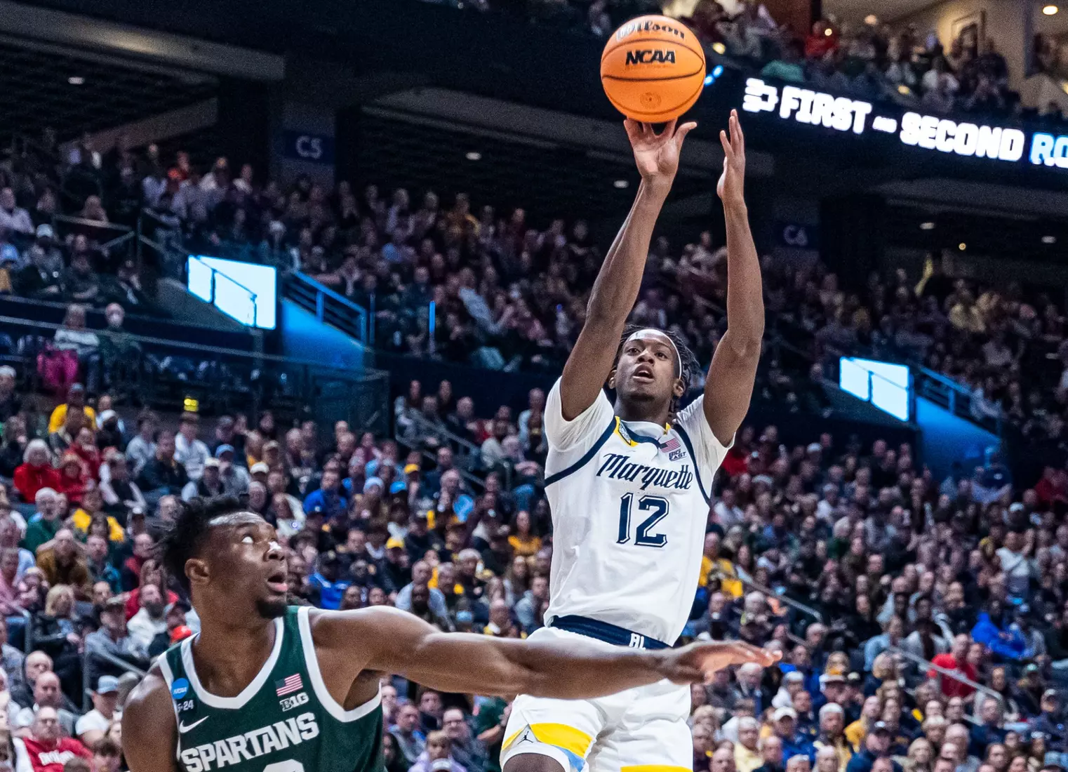 Marquette Men's Basketball falls to Michigan State 69-60 in the second round of March Madness at Nationwide Arena in Columbus, Ohio on Sunday March 19, 2023.