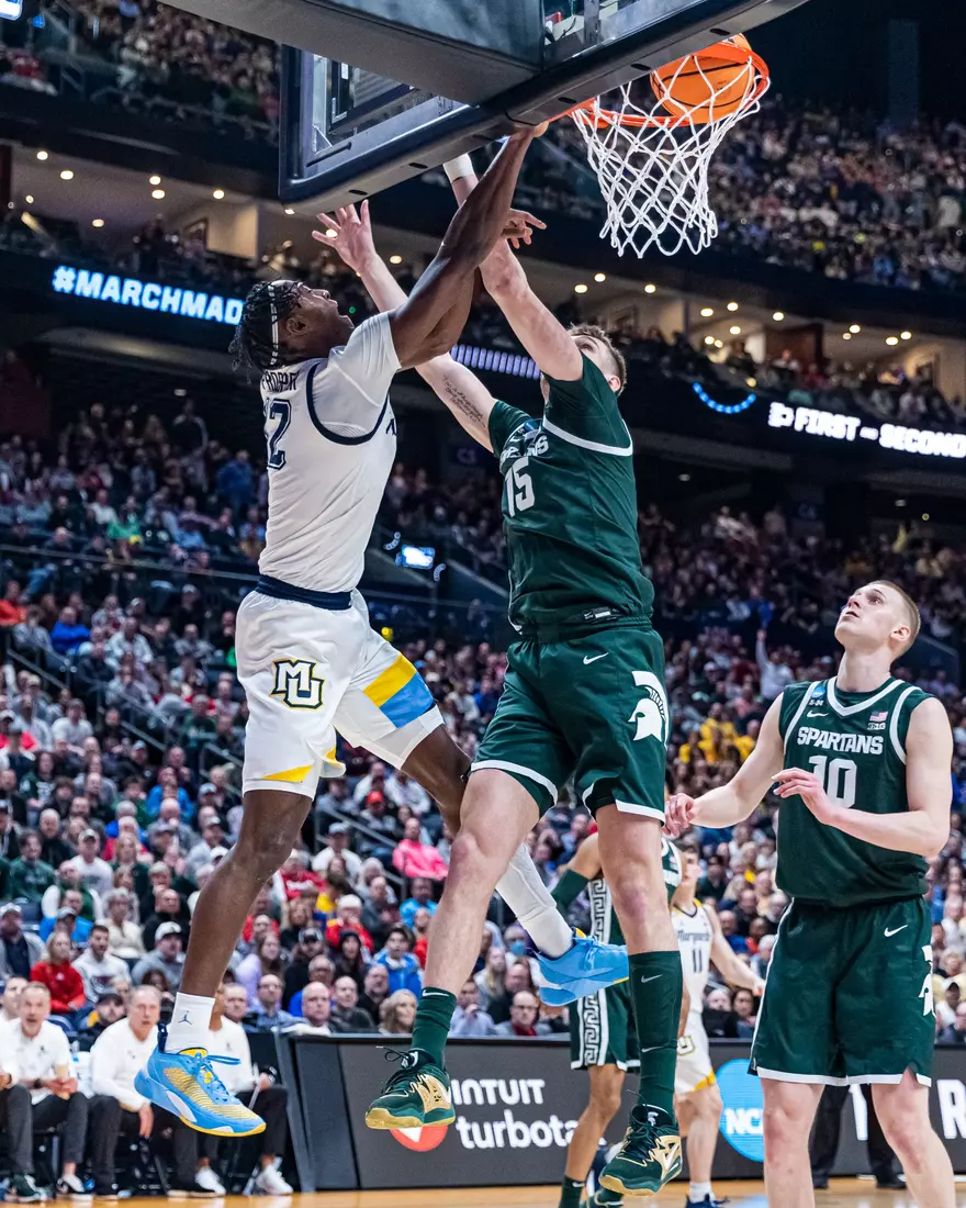 Marquette Men's Basketball falls to Michigan State 69-60 in the second round of March Madness at Nationwide Arena in Columbus, Ohio on Sunday March 19, 2023.