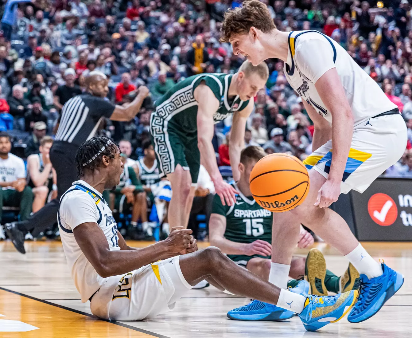 Marquette Men's Basketball falls to Michigan State 69-60 in the second round of March Madness at Nationwide Arena in Columbus, Ohio on Sunday March 19, 2023.