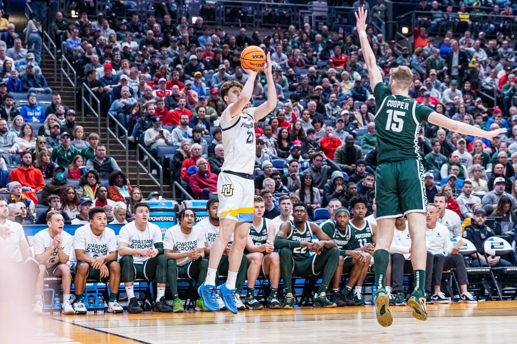 Marquette Men's Basketball falls to Michigan State 69-60 in the second round of March Madness at Nationwide Arena in Columbus, Ohio on Sunday March 19, 2023.