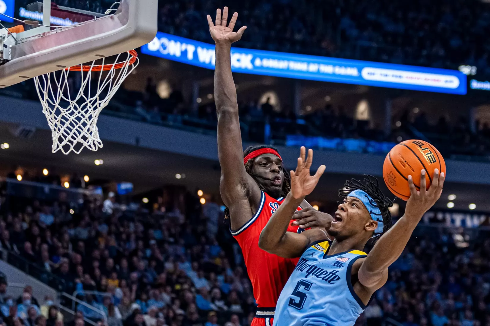 Marquette Men's Basketball defeats St. Johns 96-94 at Fiserv Forum in Milwaukee, WI on Saturday March 4, 2023.
