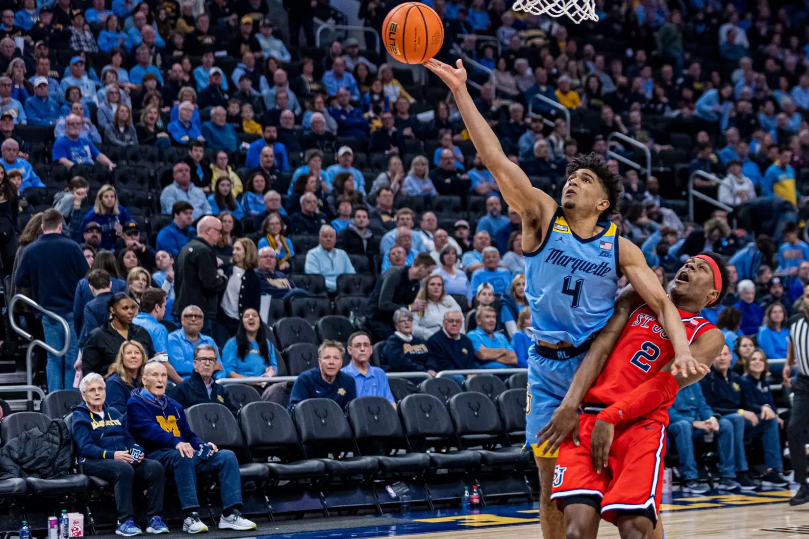 Marquette Men's Basketball defeats St. Johns 96-94 at Fiserv Forum in Milwaukee, WI on Saturday March 4, 2023.