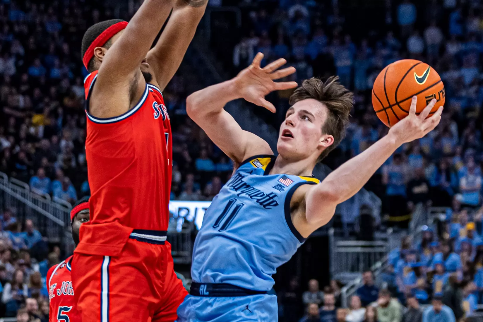 Marquette Men's Basketball defeats St. Johns 96-94 at Fiserv Forum in Milwaukee, WI on Saturday March 4, 2023.