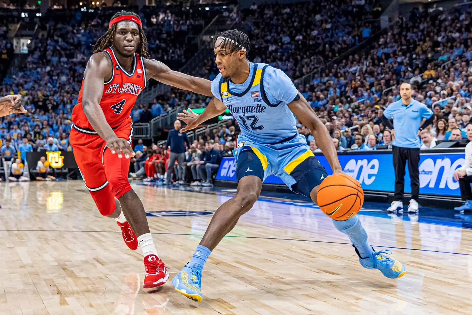 Marquette Men's Basketball defeats St. Johns 96-94 at Fiserv Forum in Milwaukee, WI on Saturday March 4, 2023.