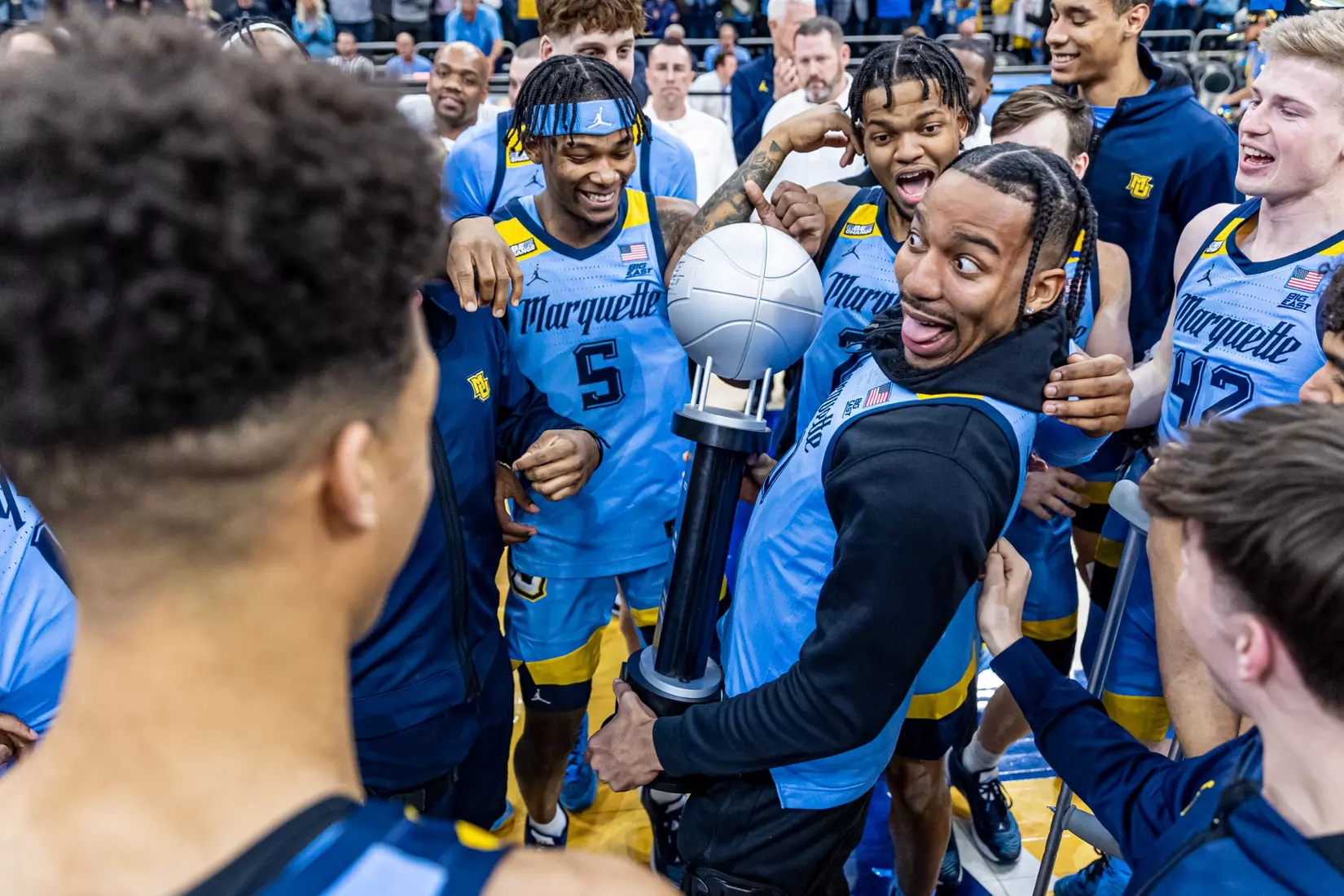 Marquette Men's Basketball defeats St. Johns 96-94 at Fiserv Forum in Milwaukee, WI on Saturday March 4, 2023.
