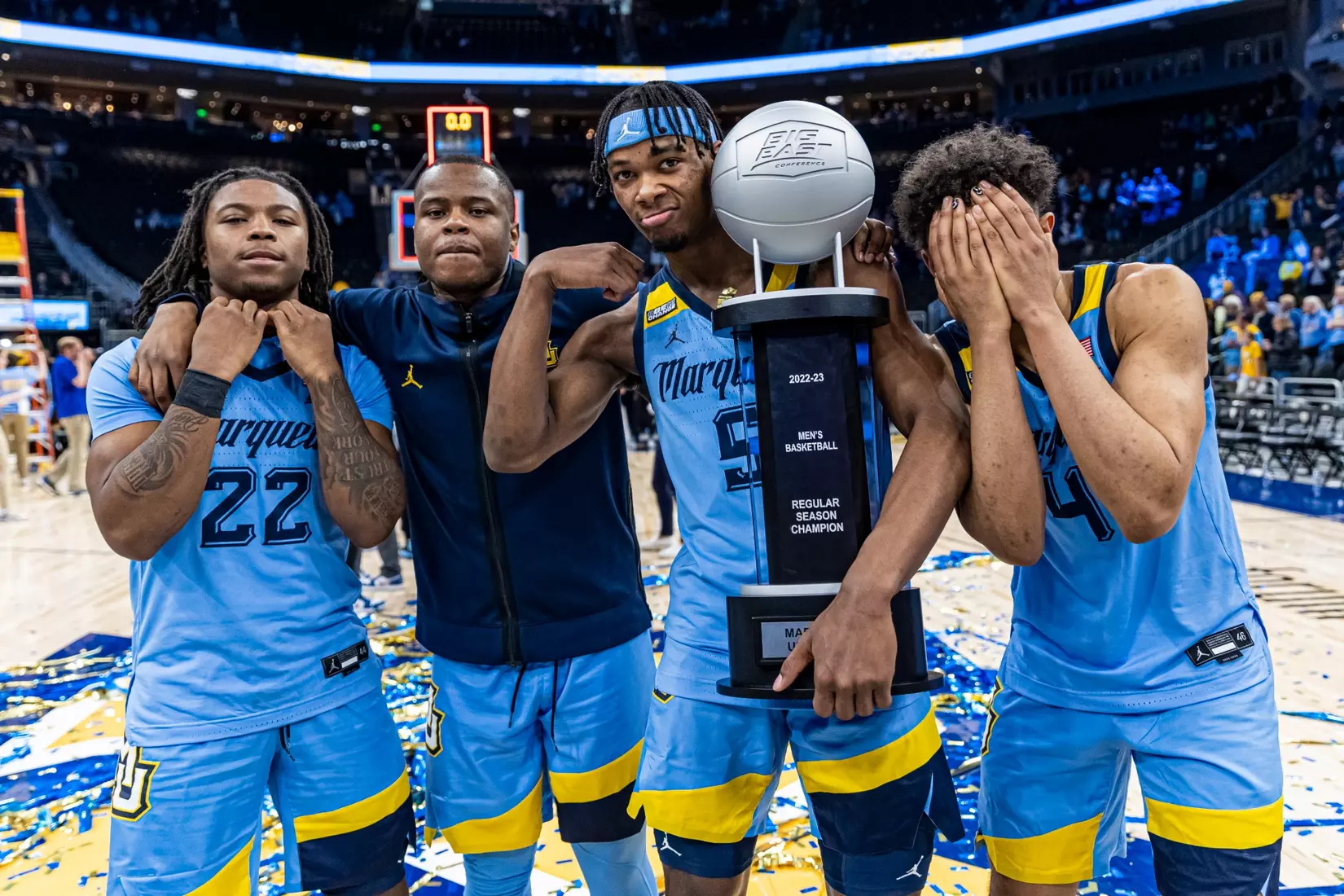 Marquette Men's Basketball defeats St. Johns 96-94 at Fiserv Forum in Milwaukee, WI on Saturday March 4, 2023.