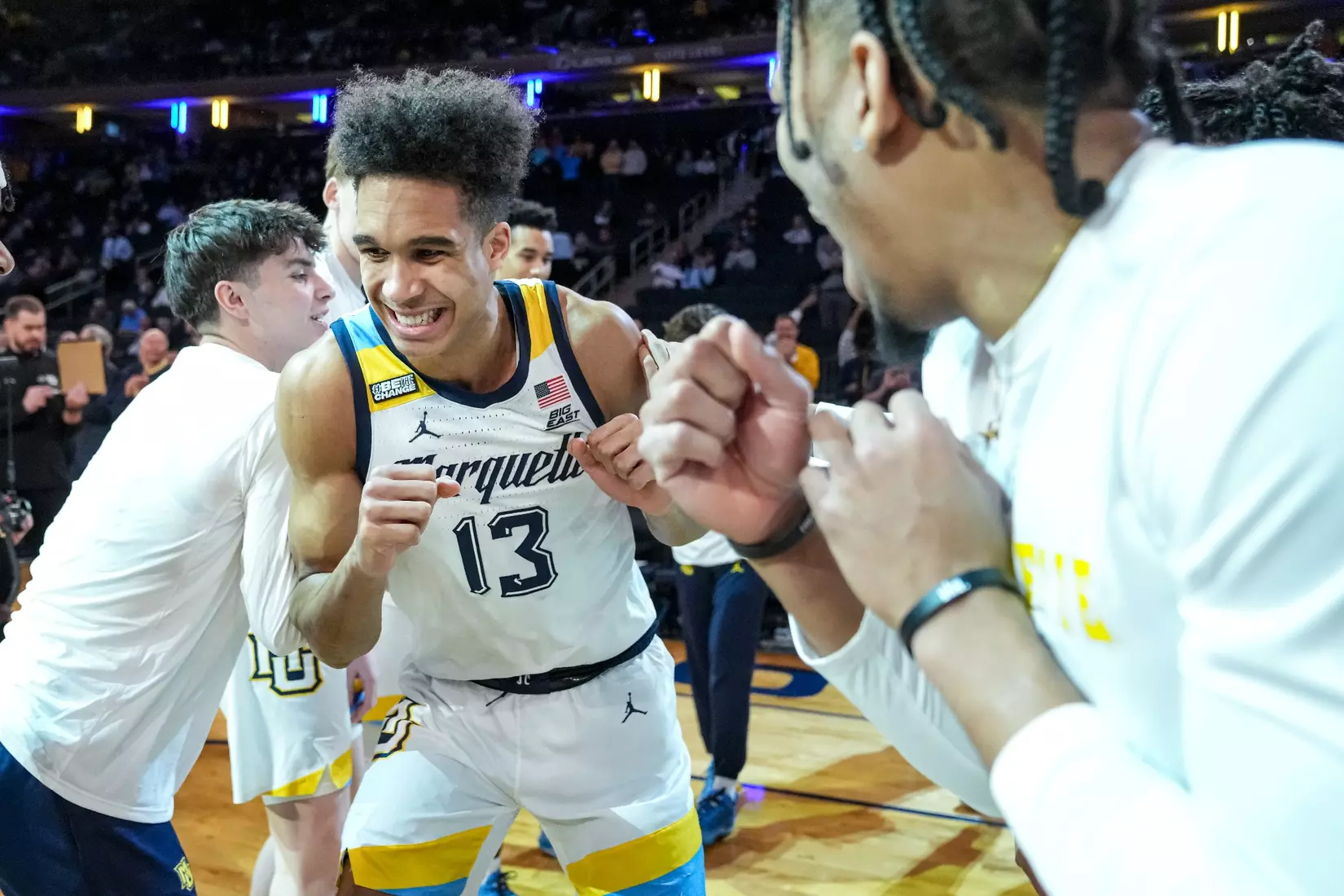 Marquette Men's Basketball defeats St. Johns 72-70 at Madison Square Garden in New York City, NY during the Quarterfinals of the 2023 Big East Tournament on Thursday March 9, 2023.