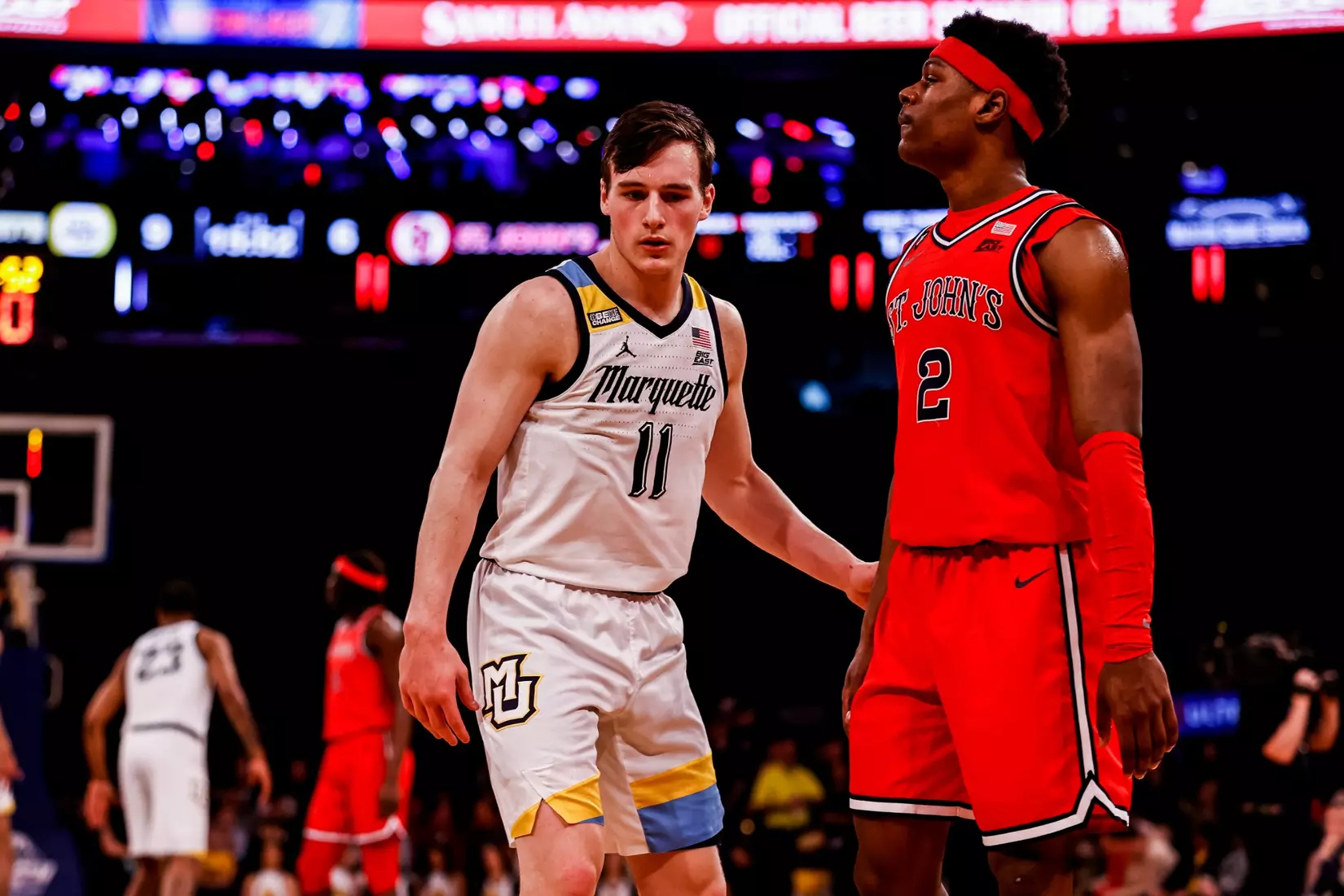 Marquette Men's Basketball defeats St. Johns 72-70 at Madison Square Garden in New York City, NY during the Quarterfinals of the 2023 Big East Tournament on Thursday March 9, 2023.