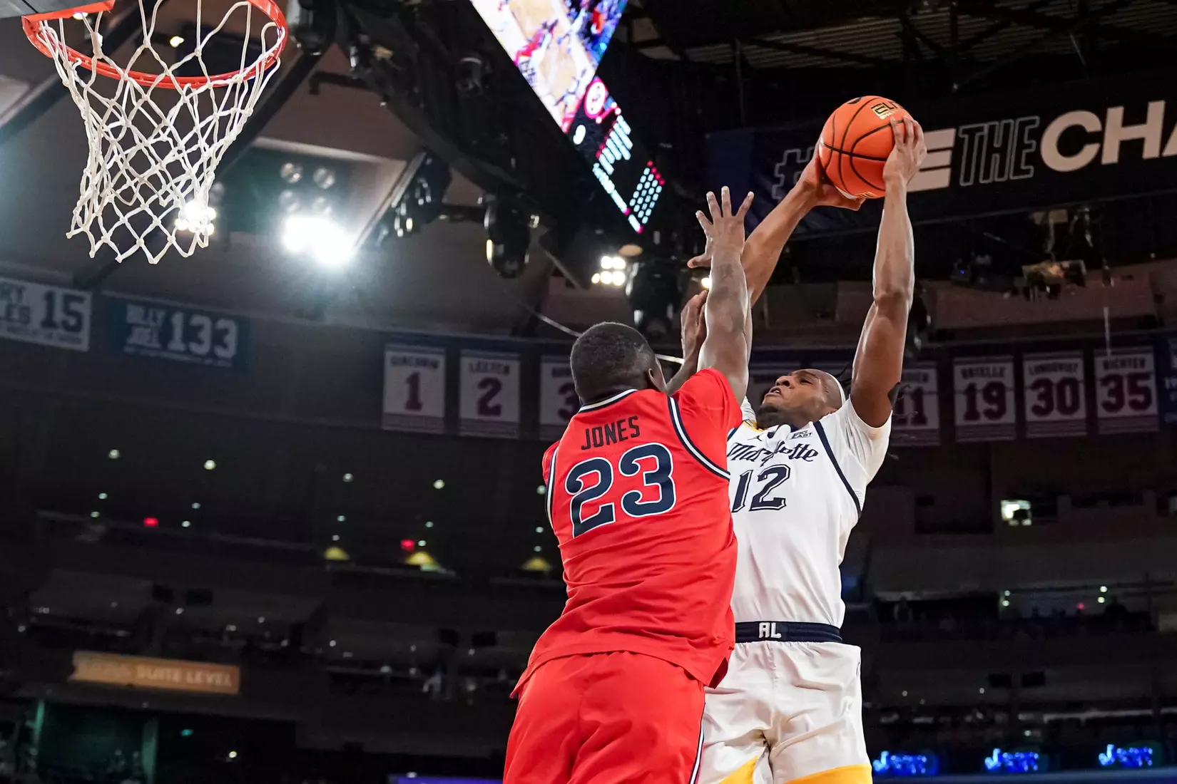 Marquette Men's Basketball defeats St. Johns 72-70 at Madison Square Garden in New York City, NY during the Quarterfinals of the 2023 Big East Tournament on Thursday March 9, 2023.