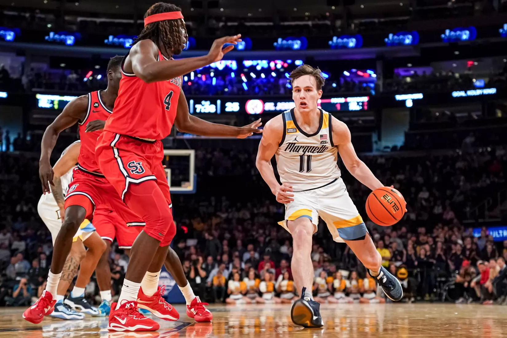 Marquette Men's Basketball defeats St. Johns 72-70 at Madison Square Garden in New York City, NY during the Quarterfinals of the 2023 Big East Tournament on Thursday March 9, 2023.