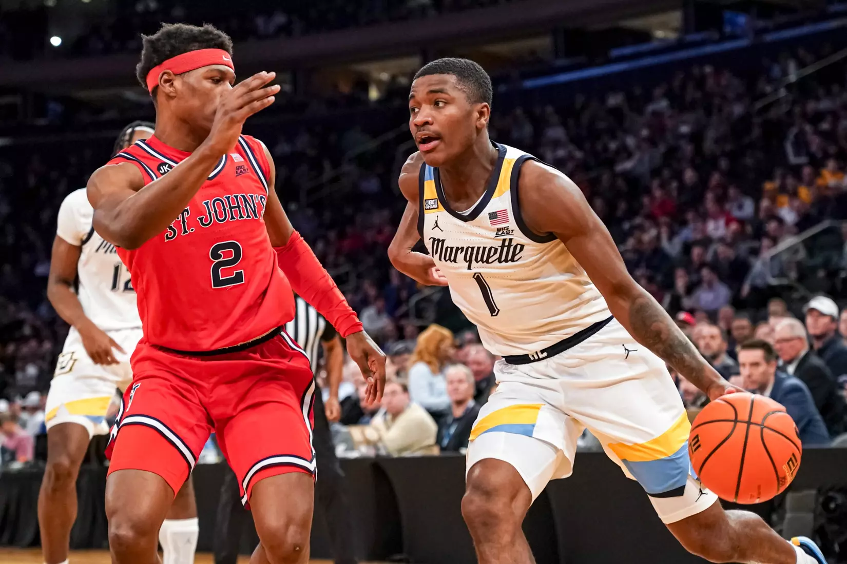 Marquette Men's Basketball defeats St. Johns 72-70 at Madison Square Garden in New York City, NY during the Quarterfinals of the 2023 Big East Tournament on Thursday March 9, 2023.