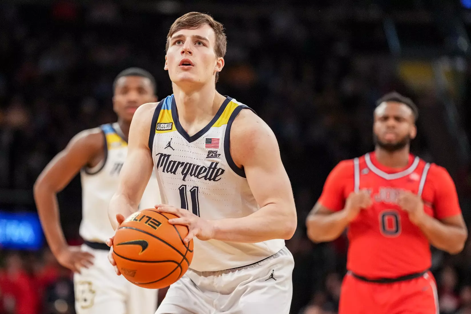 Marquette Men's Basketball defeats St. Johns 72-70 at Madison Square Garden in New York City, NY during the Quarterfinals of the 2023 Big East Tournament on Thursday March 9, 2023.