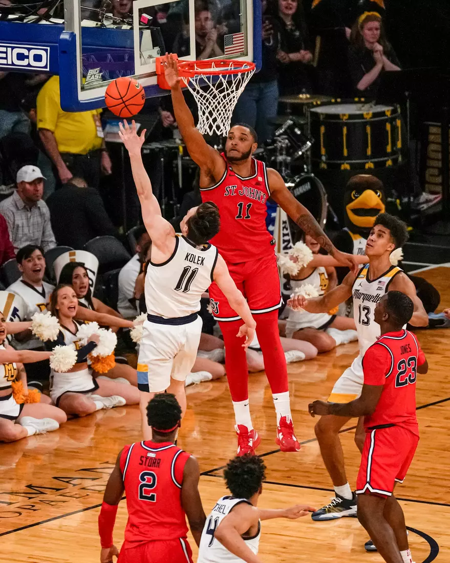 Marquette Men's Basketball defeats St. Johns 72-70 at Madison Square Garden in New York City, NY during the Quarterfinals of the 2023 Big East Tournament on Thursday March 9, 2023.