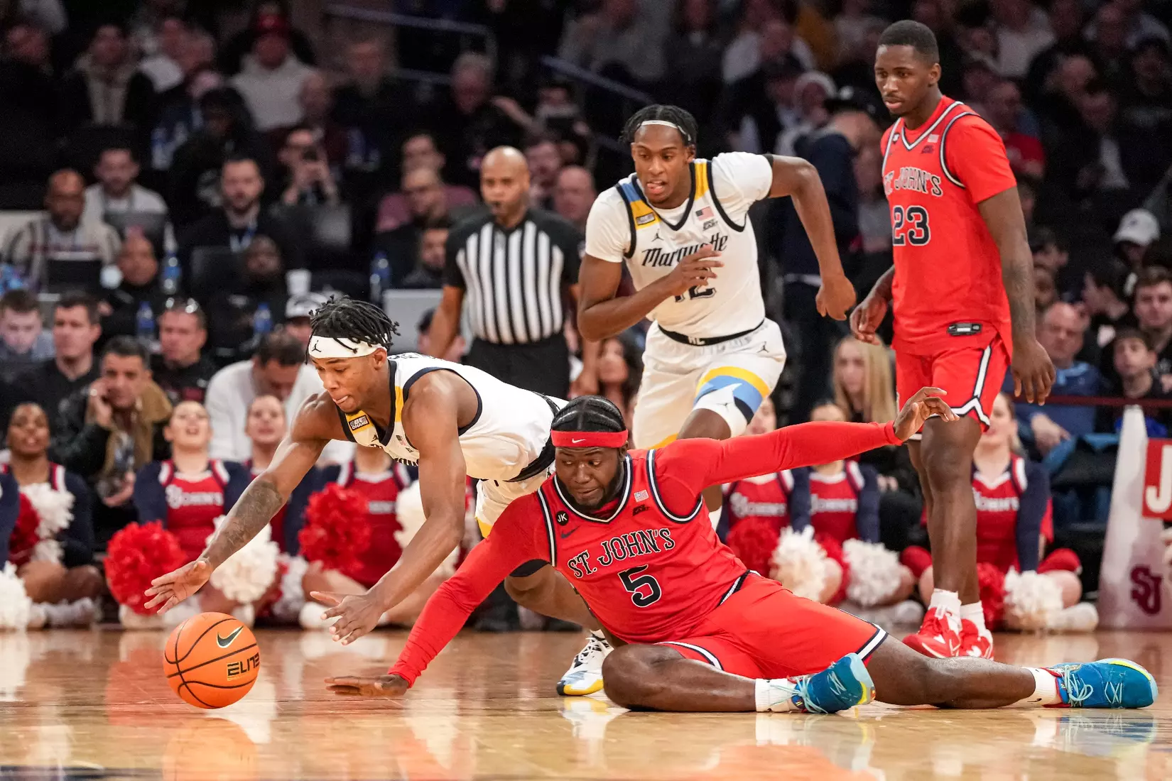 Marquette Men's Basketball defeats St. Johns 72-70 at Madison Square Garden in New York City, NY during the Quarterfinals of the 2023 Big East Tournament on Thursday March 9, 2023.