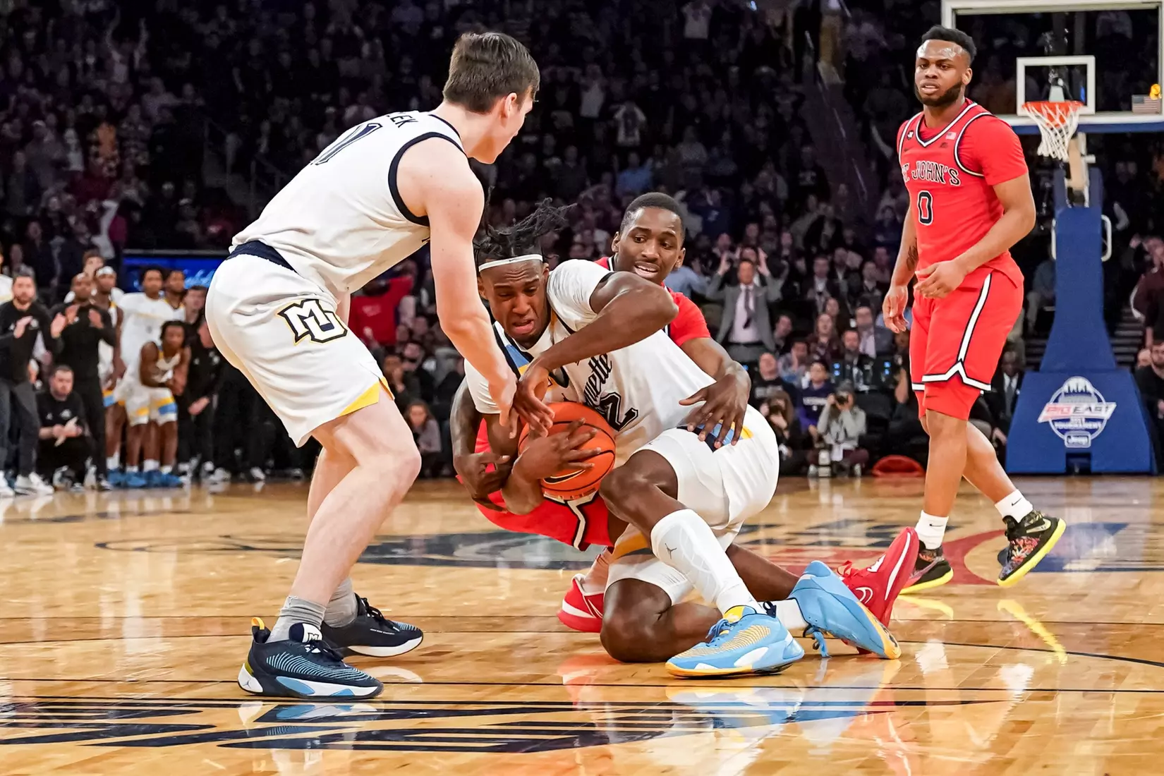 Marquette Men's Basketball defeats St. Johns 72-70 at Madison Square Garden in New York City, NY during the Quarterfinals of the 2023 Big East Tournament on Thursday March 9, 2023.
