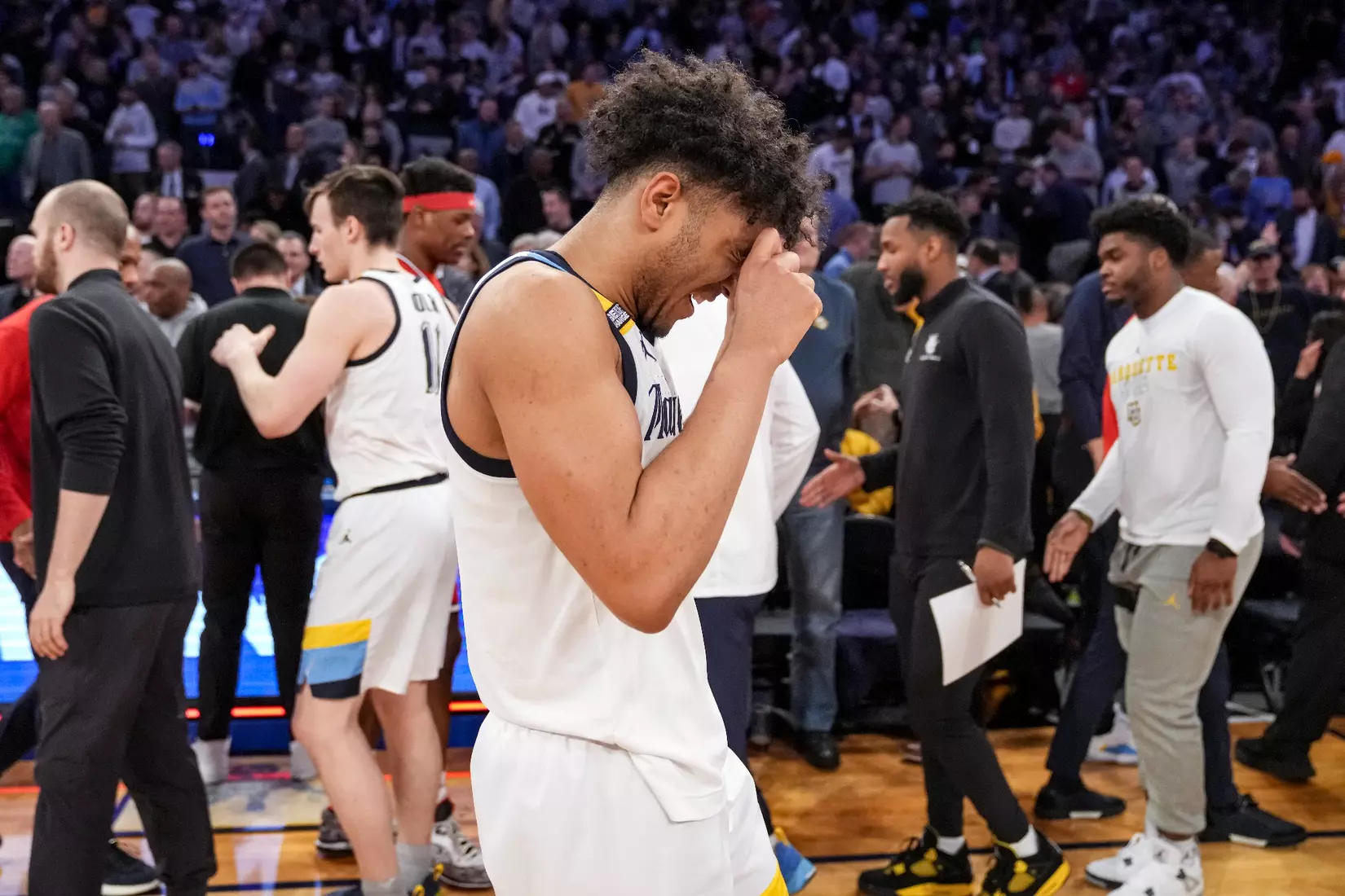 Marquette Men's Basketball defeats St. Johns 72-70 at Madison Square Garden in New York City, NY during the Quarterfinals of the 2023 Big East Tournament on Thursday March 9, 2023.
