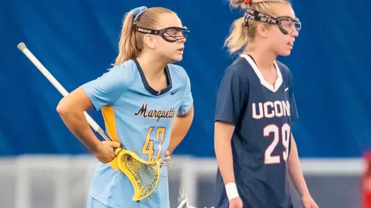 Marquette Women's Lacrosse defeats UCONN 12-9 at Valley Fields in Milwaukee, WI on Saturday, 15 April 2023.