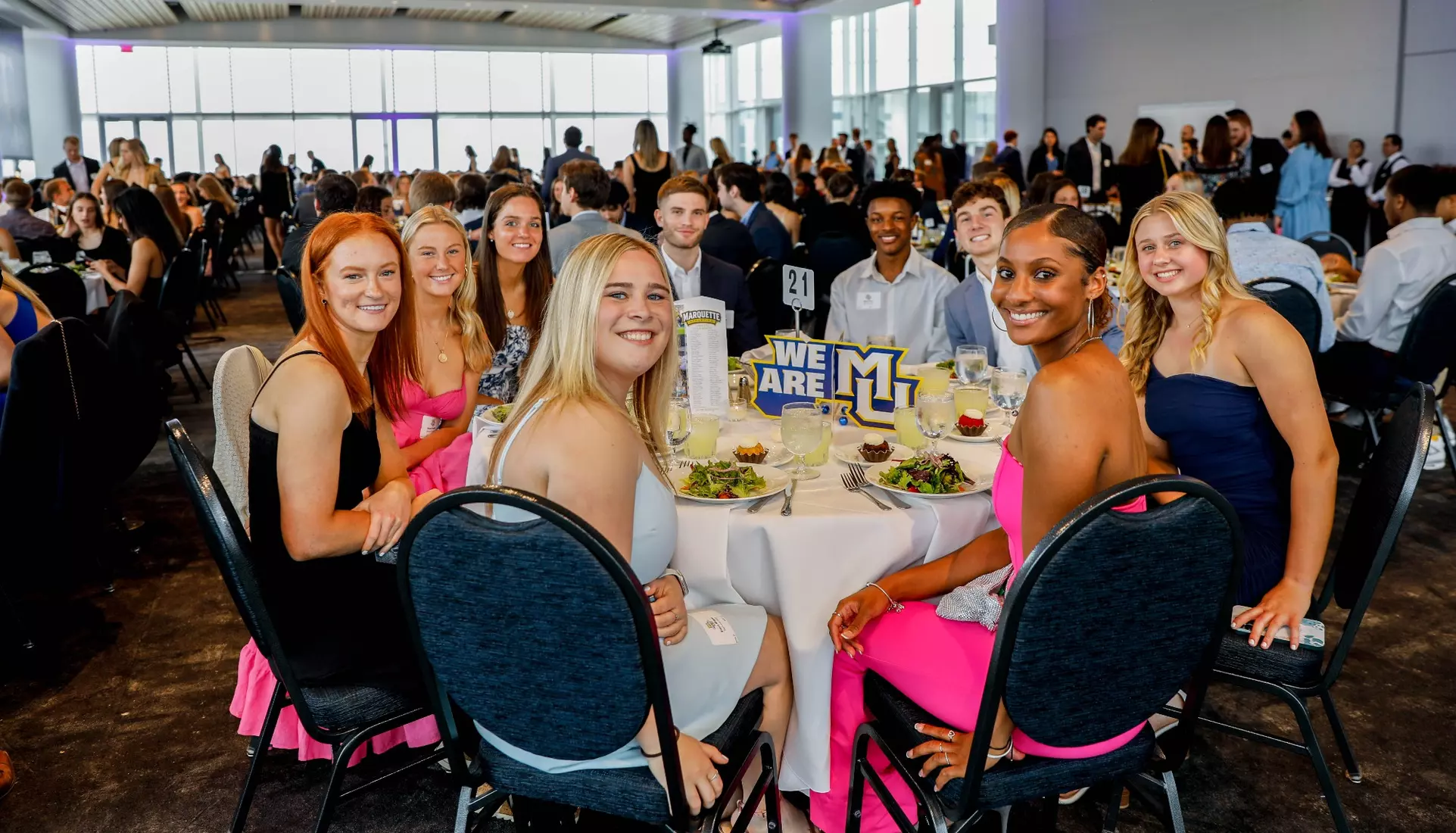The Marquette student athletes were recognized at the Blue & Golden Globes Awards Sunday night at Discovery World in celebration of the 2022-23 athletics and academic year.