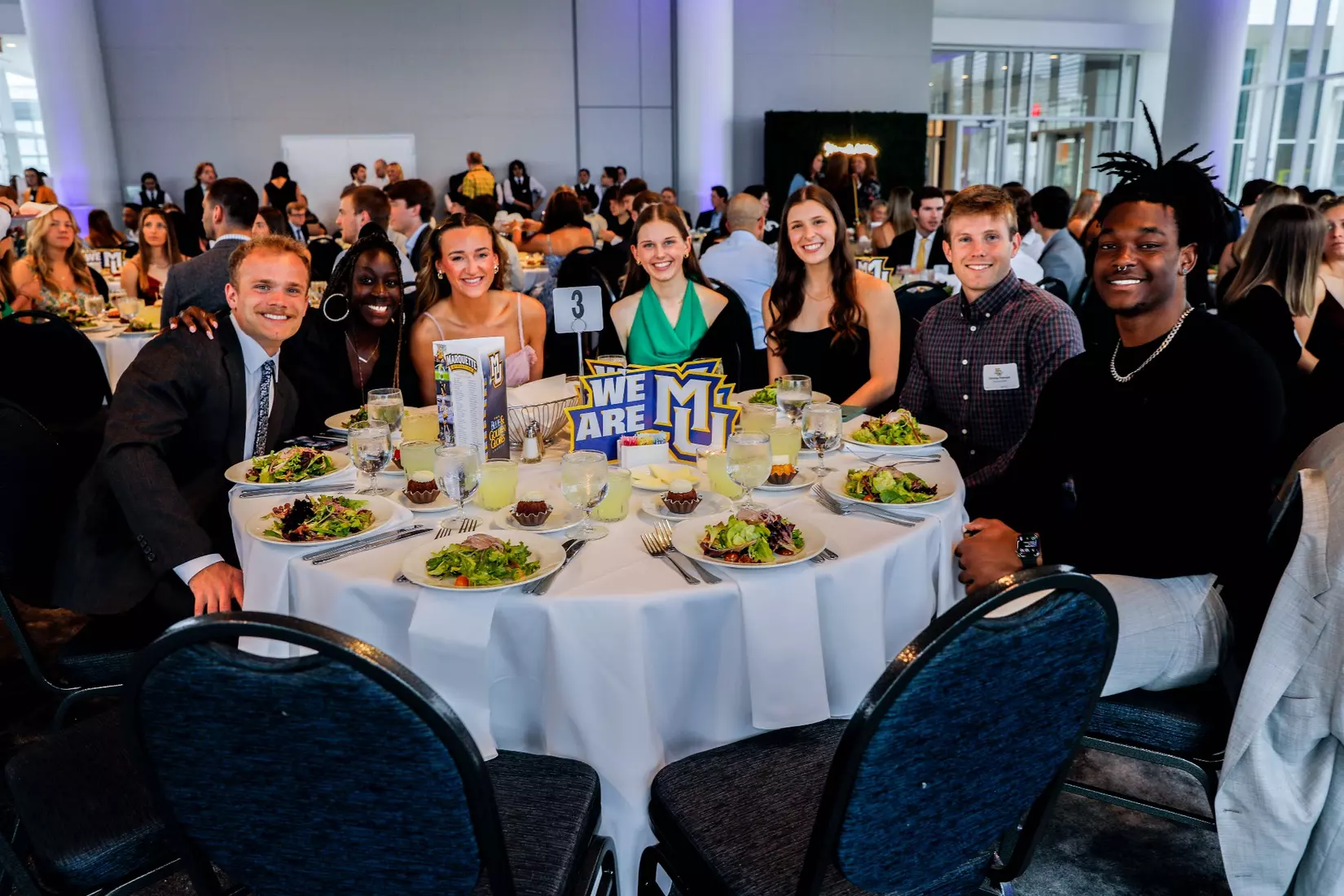 The Marquette student athletes were recognized at the Blue & Golden Globes Awards Sunday night at Discovery World in celebration of the 2022-23 athletics and academic year.