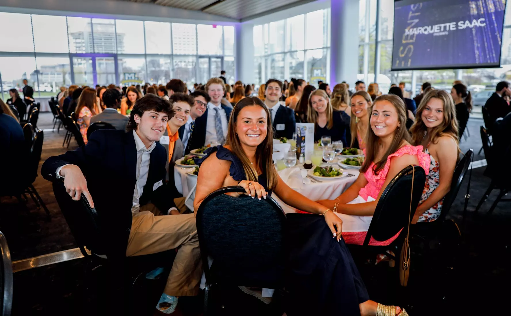 The Marquette student athletes were recognized at the Blue & Golden Globes Awards Sunday night at Discovery World in celebration of the 2022-23 athletics and academic year.