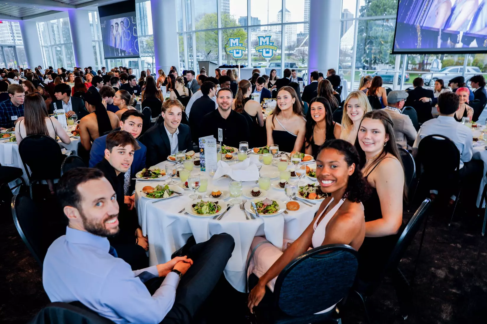 The Marquette student athletes were recognized at the Blue & Golden Globes Awards Sunday night at Discovery World in celebration of the 2022-23 athletics and academic year.