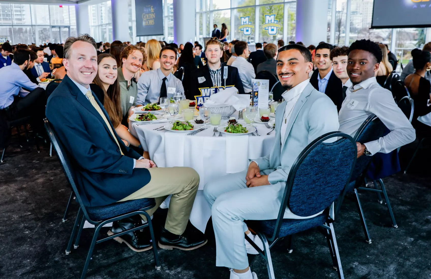 The Marquette student athletes were recognized at the Blue & Golden Globes Awards Sunday night at Discovery World in celebration of the 2022-23 athletics and academic year.