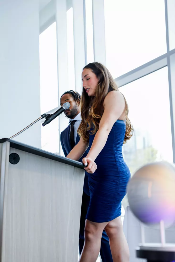 The Marquette student athletes were recognized at the Blue & Golden Globes Awards Sunday night at Discovery World in celebration of the 2022-23 athletics and academic year.