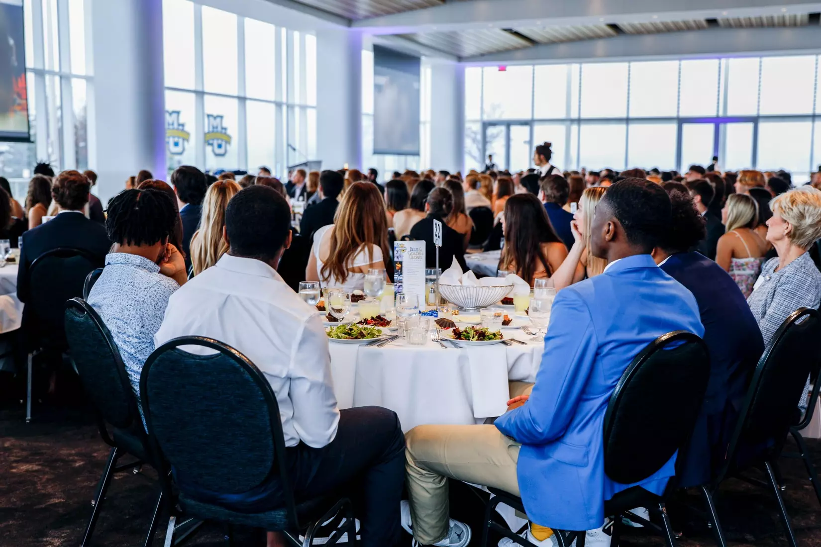 The Marquette student athletes were recognized at the Blue & Golden Globes Awards Sunday night at Discovery World in celebration of the 2022-23 athletics and academic year.