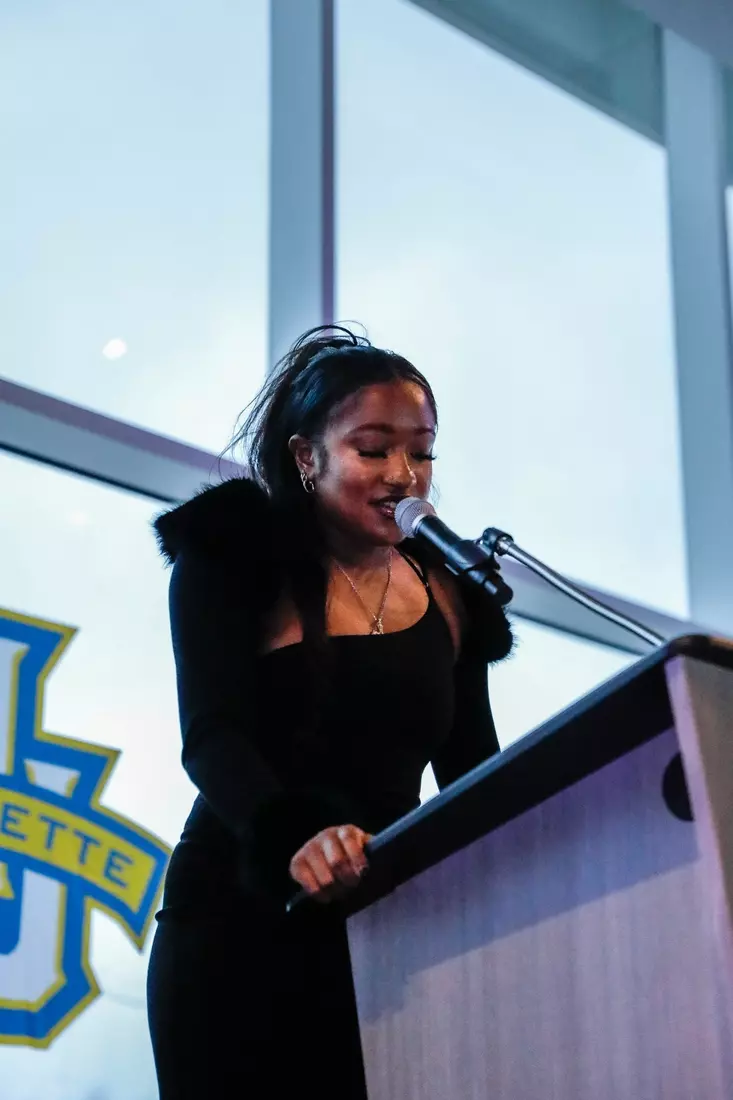 The Marquette student athletes were recognized at the Blue & Golden Globes Awards Sunday night at Discovery World in celebration of the 2022-23 athletics and academic year.