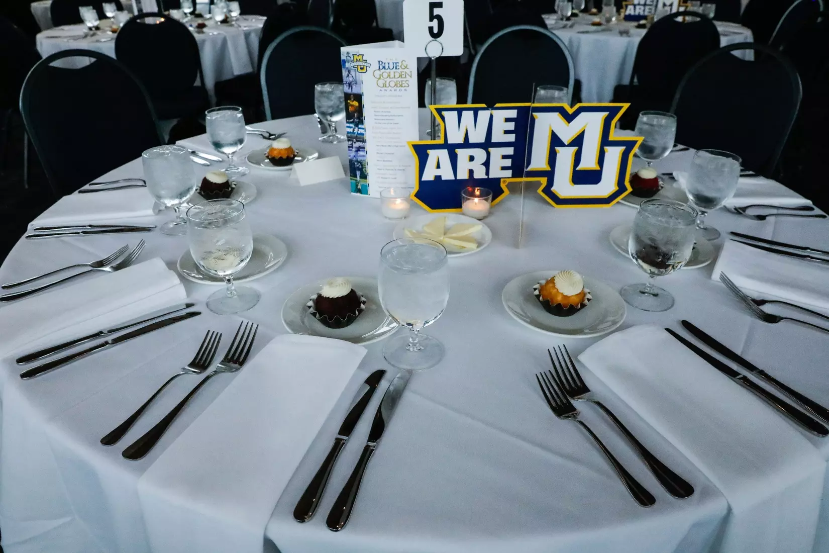The Marquette student athletes were recognized at the Blue & Golden Globes Awards Sunday night at Discovery World in celebration of the 2022-23 athletics and academic year.