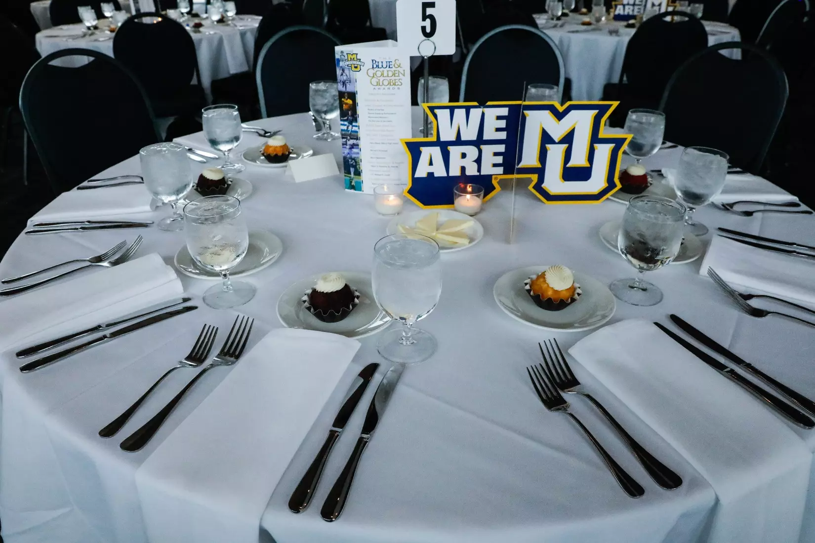 The Marquette student athletes were recognized at the Blue & Golden Globes Awards Sunday night at Discovery World in celebration of the 2022-23 athletics and academic year.