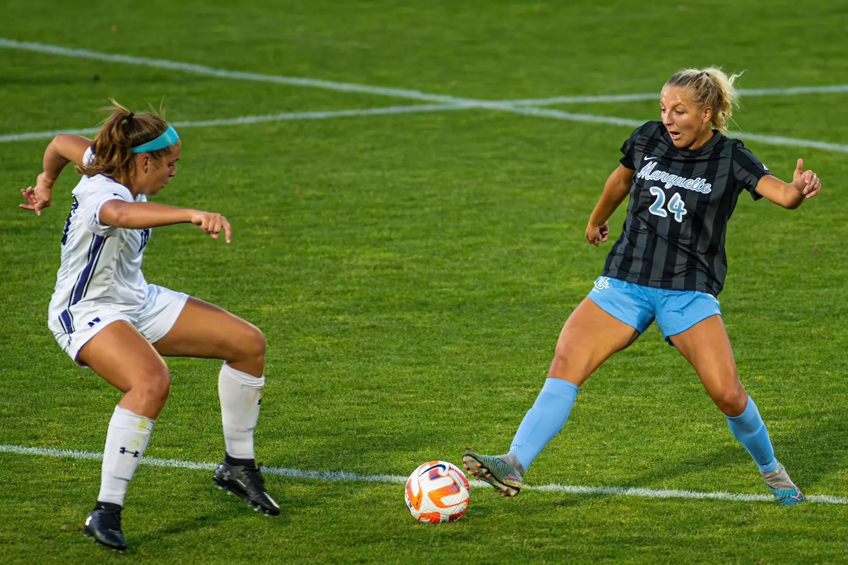 Marquette Women's Soccer falls to Northwestern 4-0 on Thursday August 17th, 2023 at Valley Fields in MIlwaukee, Wisconsin