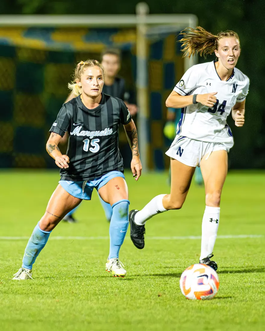 Marquette Women's Soccer falls to Northwestern 4-0 on Thursday August 17th, 2023 at Valley Fields in MIlwaukee, Wisconsin