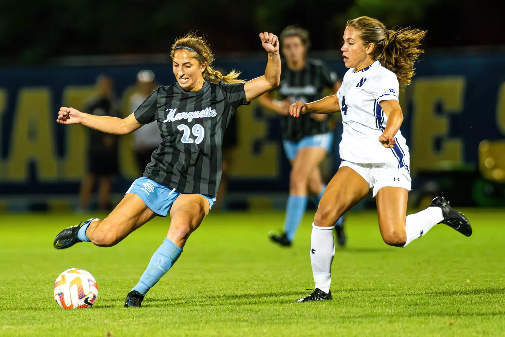Marquette Women's Soccer falls to Northwestern 4-0 on Thursday August 17th, 2023 at Valley Fields in MIlwaukee, Wisconsin