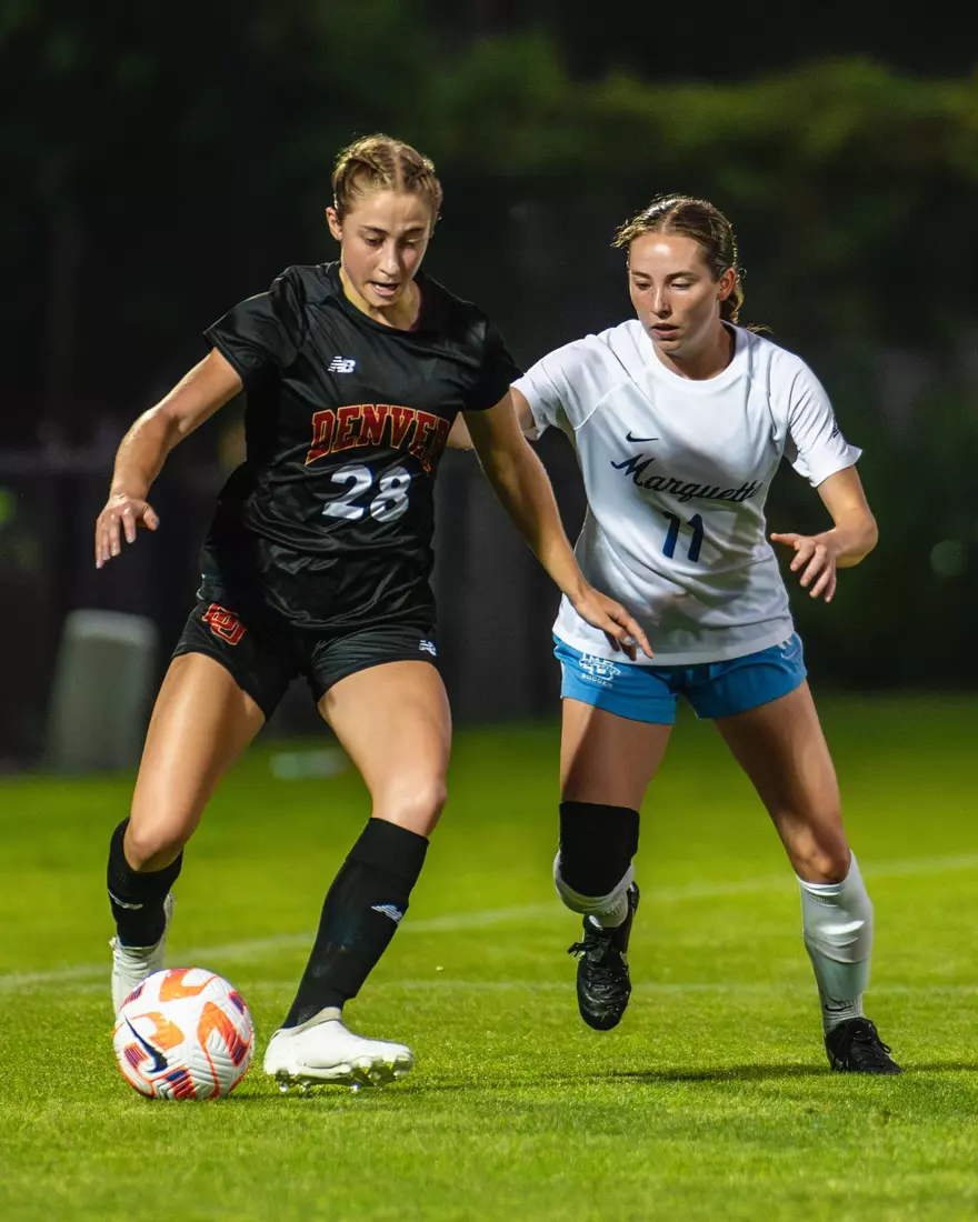 Marquette Women's Soccers Ties with Denver 0-0 at Valley Fields on Thursday, August 24th, 2023, In Milwaukee, WI