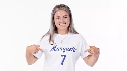 Marquette Women's Soccer 2023-24 media day posed at Al McGuire Center on July 31, 2023 in Milwaukee, WI.