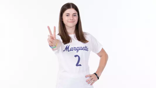 Marquette Women's Soccer 2023-24 media day posed at Al McGuire Center on July 31, 2023 in Milwaukee, WI.