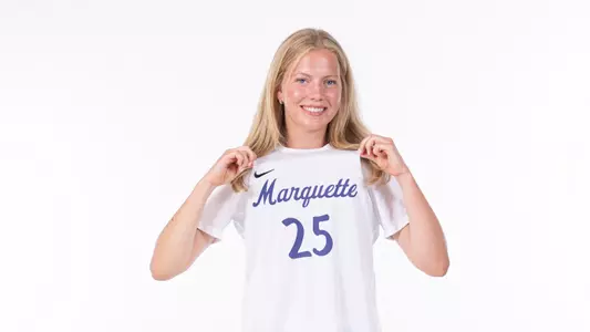 Marquette Women's Soccer 2023-24 media day posed at Al McGuire Center on July 31, 2023 in Milwaukee, WI.
