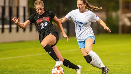 Marquette Women's Soccers Ties with Denver 0-0 at Valley Fields on Thursday, August 24th, 2023, In Milwaukee, WI