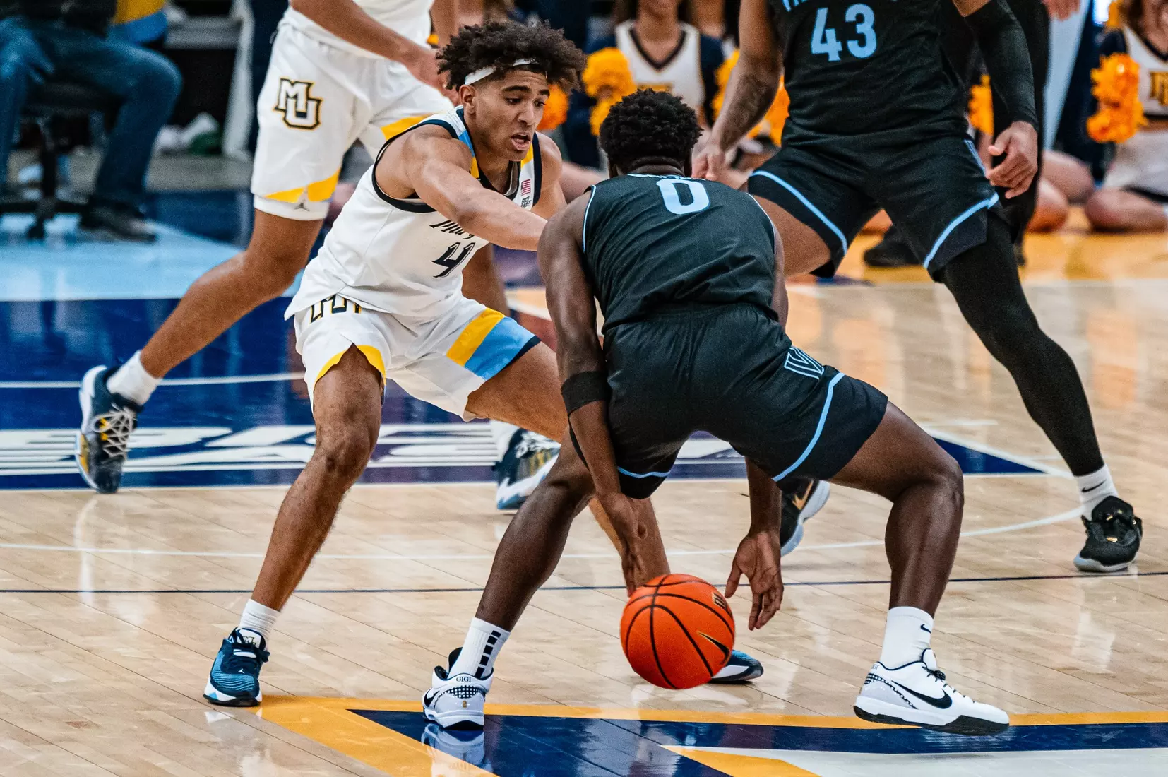 No. 17 Marquette Men's Basketball defeats Villanova 87-74 at Fiserv Forum on Monday January 15, 2024 in Milwaukee, WI.