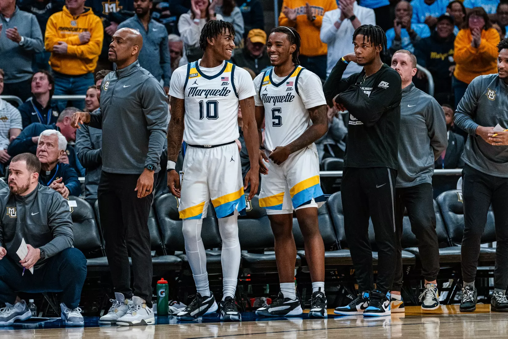 No. 17 Marquette Men's Basketball defeats Villanova 87-74 at Fiserv Forum on Monday January 15, 2024 in Milwaukee, WI.