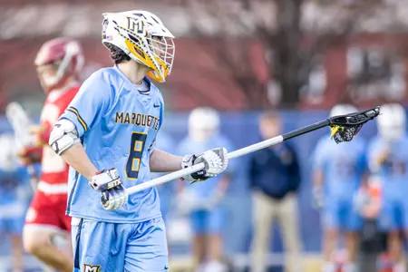 8 Mike Piraino
Marquette Men's Lacrosse falls to No. 11 Denver 14-15 in overtime at Valley Fields in Milwaukee, WI on Friday, April 28, 2023.