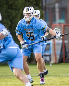 55 Noah Verlinde
Marquette Men's Lacrosse falls to No. 11 Denver 14-15 in overtime at Valley Fields in Milwaukee, WI on Friday, April 28, 2023.