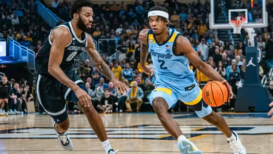 No. 6 Marquette Golden Eagles defeat Georgetown 81-51 on Friday, December 22, 2023 at Fiserv Forum In Milwaukee, WI
